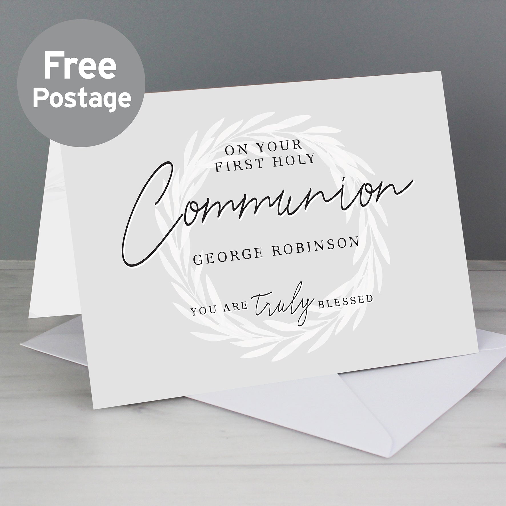 Personalised Truly Blessed First Holy Communion Card - MK&JD Gifts