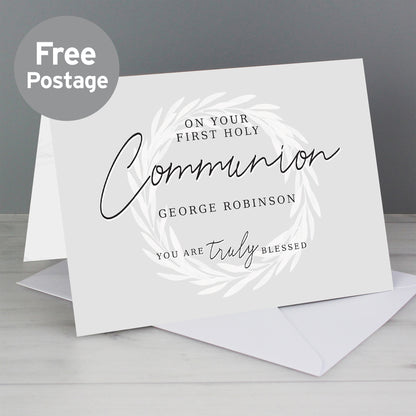 Personalised Truly Blessed First Holy Communion Card - MK&JD Gifts