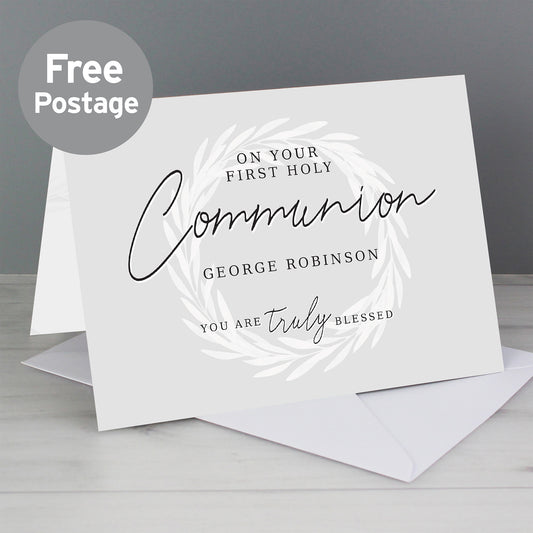 Personalised Truly Blessed First Holy Communion Card - MK&JD Gifts