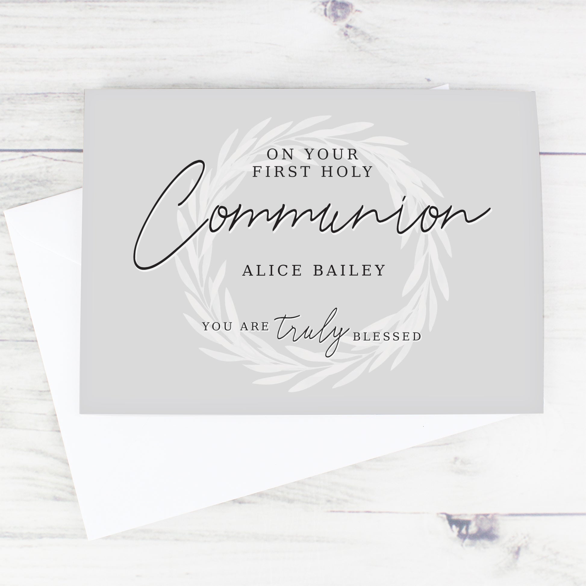 Personalised Truly Blessed First Holy Communion Card - MK&JD Gifts