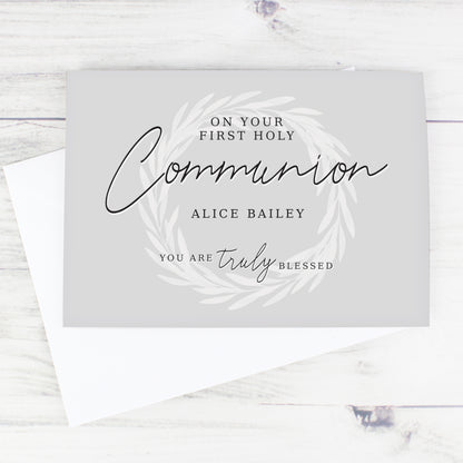 Personalised Truly Blessed First Holy Communion Card - MK&JD Gifts