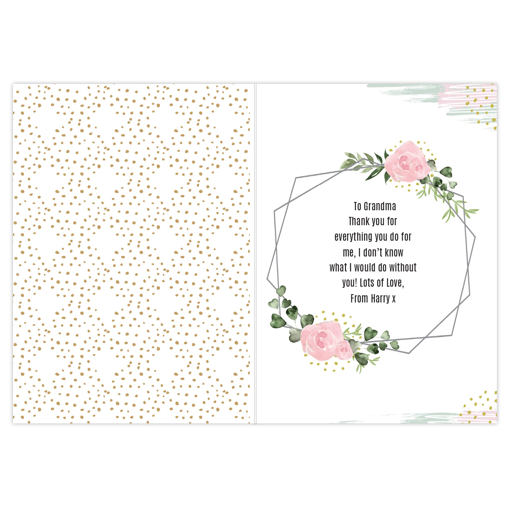 Personalised Floral Abstract Photo Upload Card - MK&JD Gifts