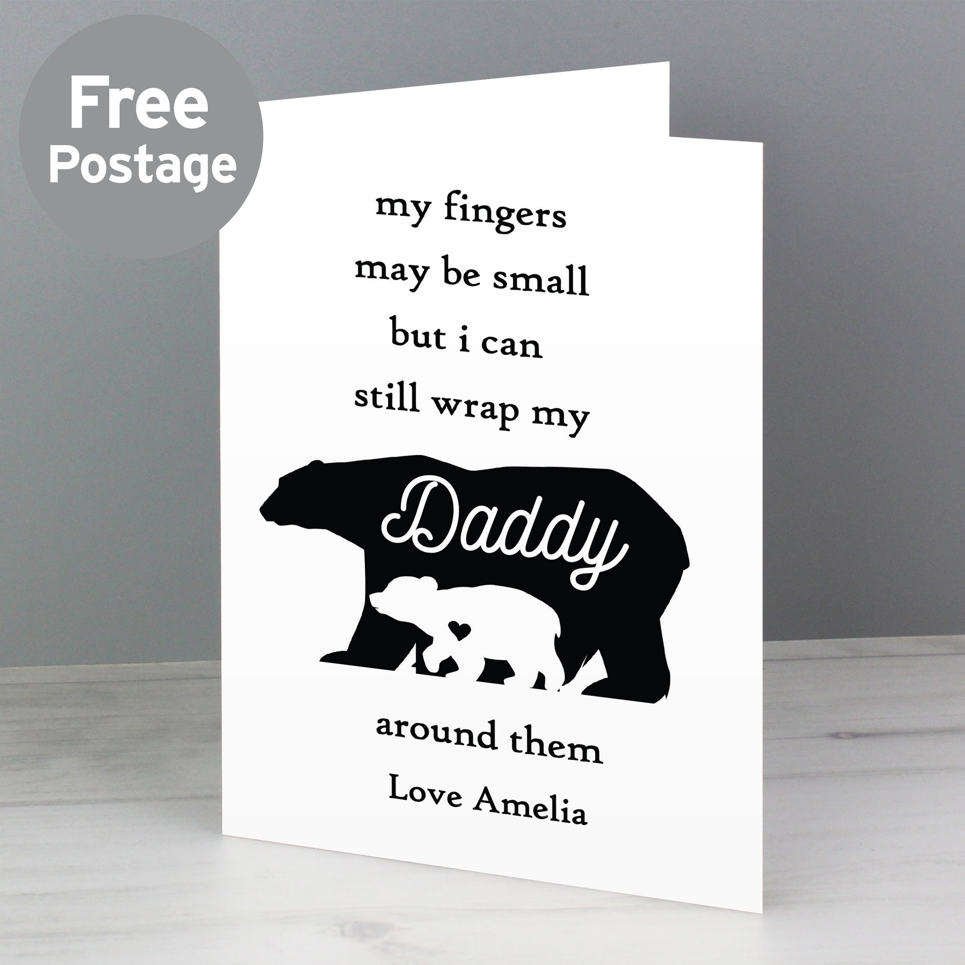 Personalised Fingers may be small Card - MK&JD Gifts
