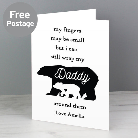 Personalised Fingers may be small Card - MK&JD Gifts