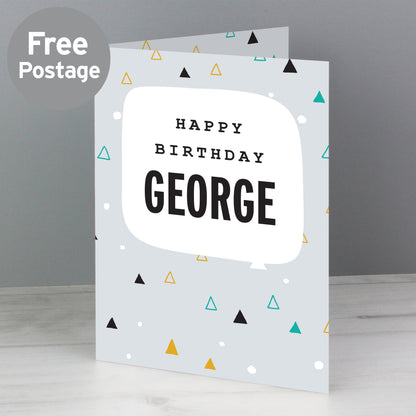 Personalised Geo Birthday Card - MK&JD Gifts