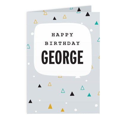 Personalised Geo Birthday Card - MK&JD Gifts