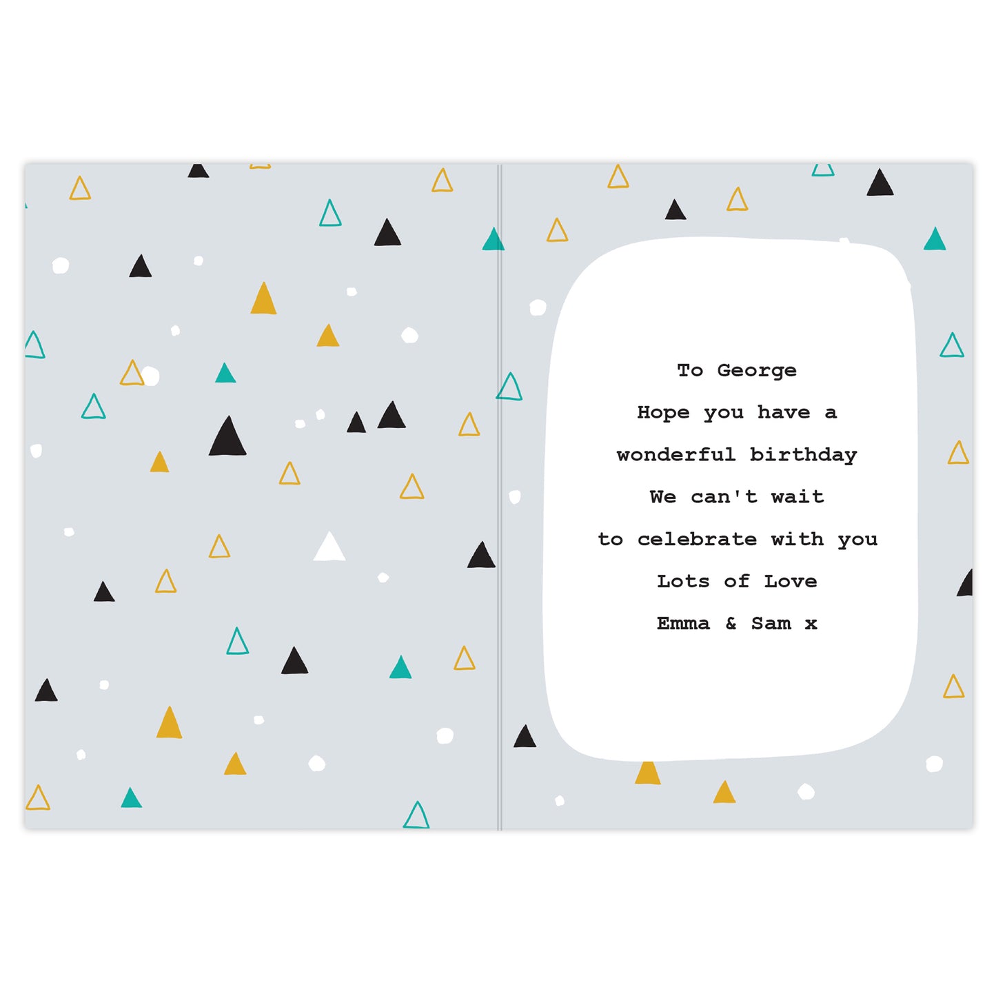 Personalised Geo Birthday Card - MK&JD Gifts