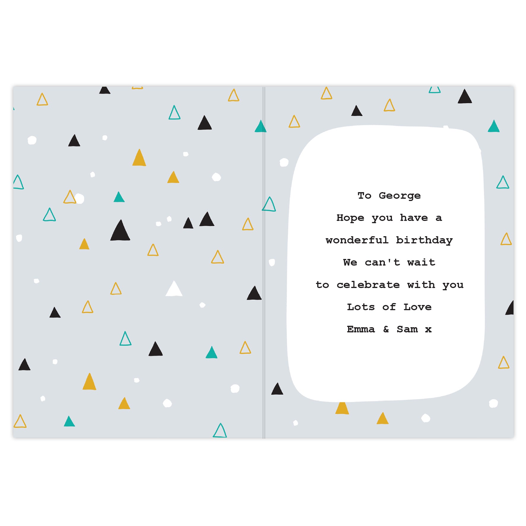 Personalised Geo Birthday Card - MK&JD Gifts