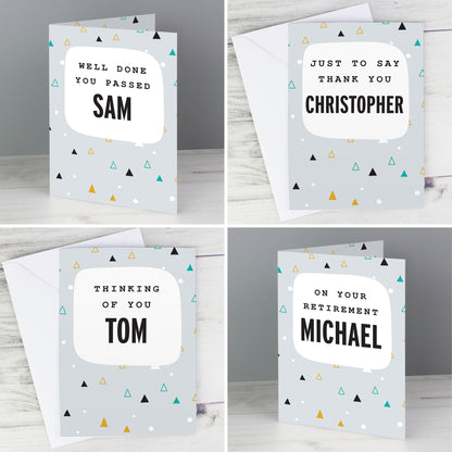 Personalised Geo Birthday Card - MK&JD Gifts