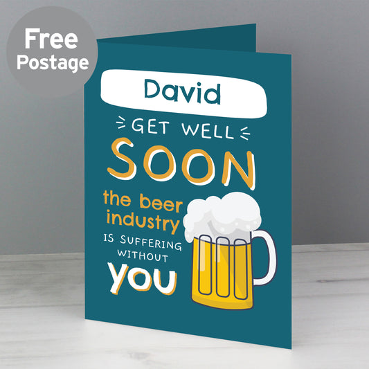 Personalised Get Well Soon Card - MK&JD Gifts