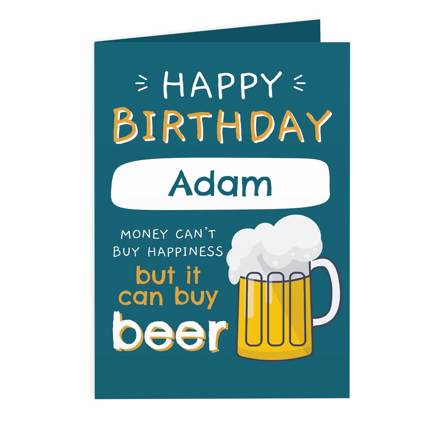 Personalised Happy Birthday Beer Card - MK&JD Gifts