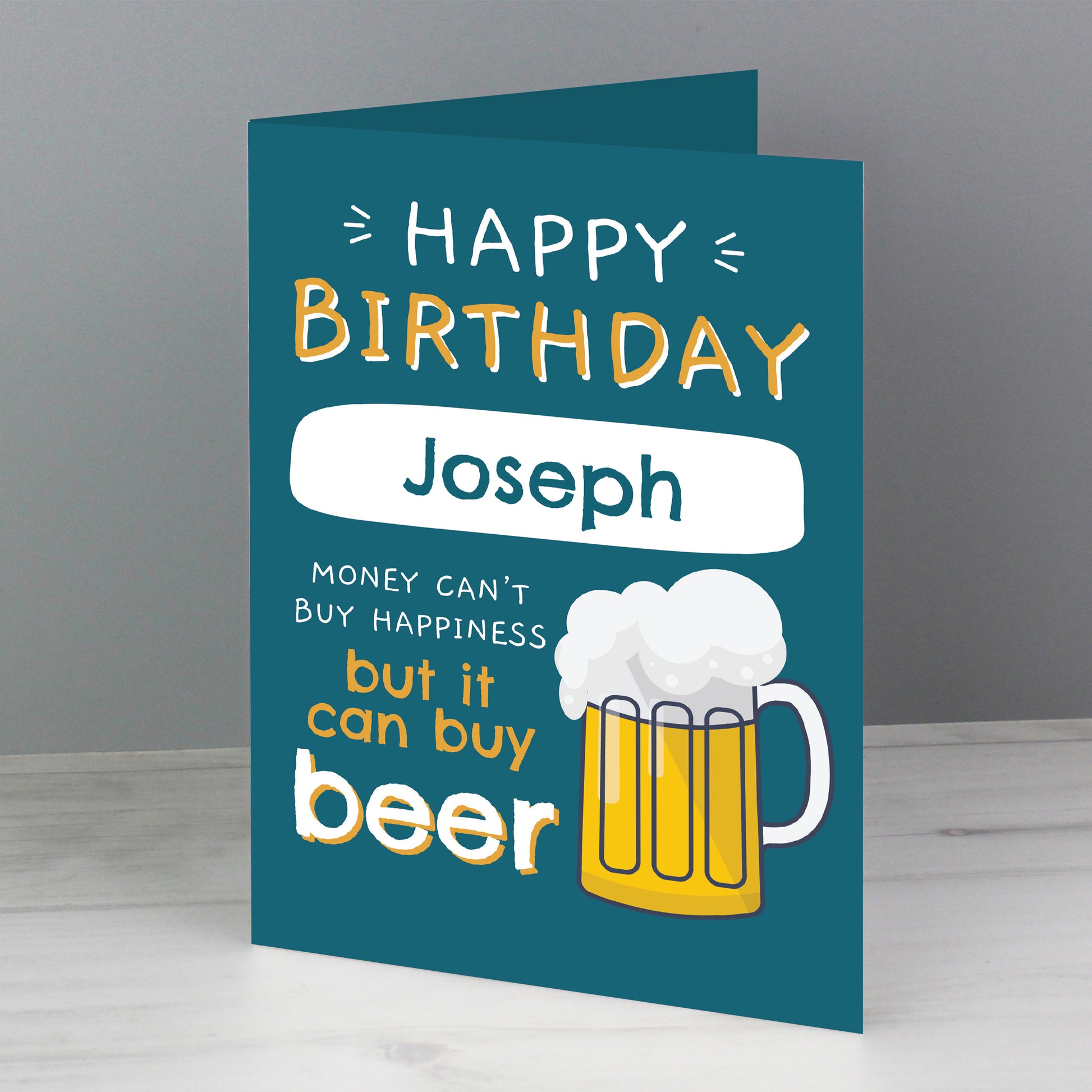 Personalised Happy Birthday Beer Card - MK&JD Gifts