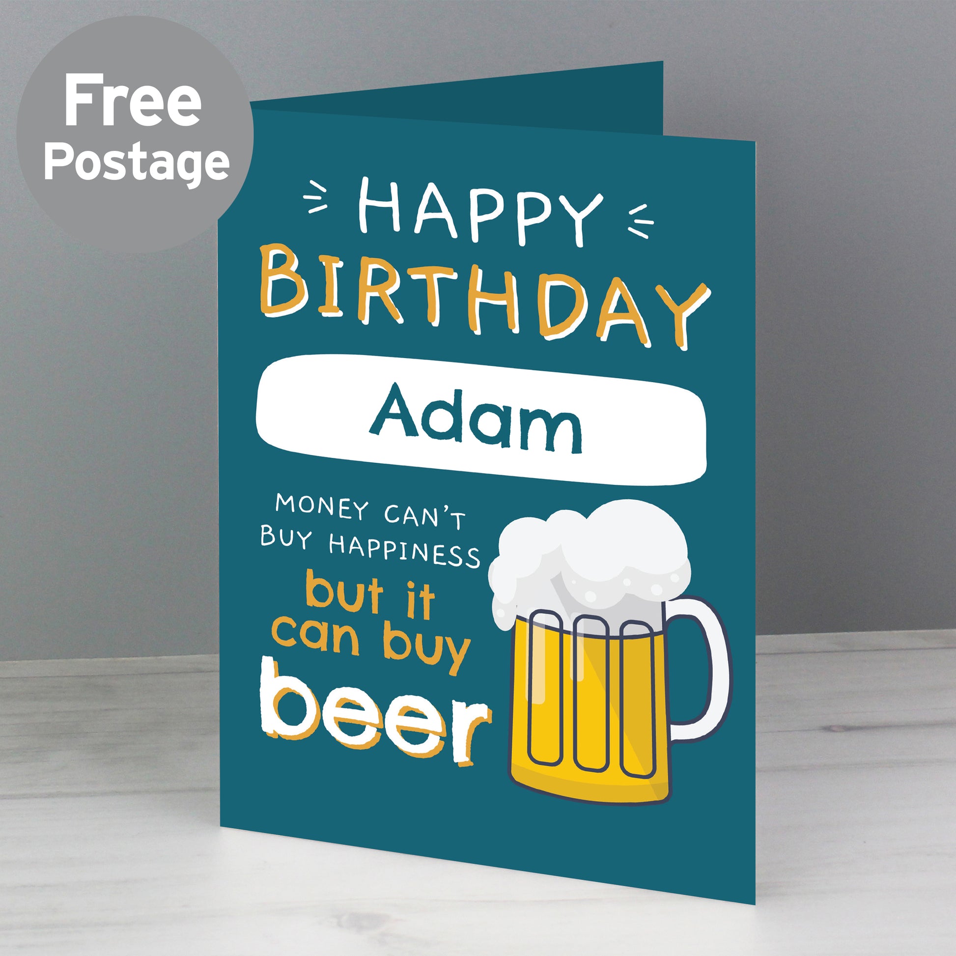 Personalised Happy Birthday Beer Card - MK&JD Gifts