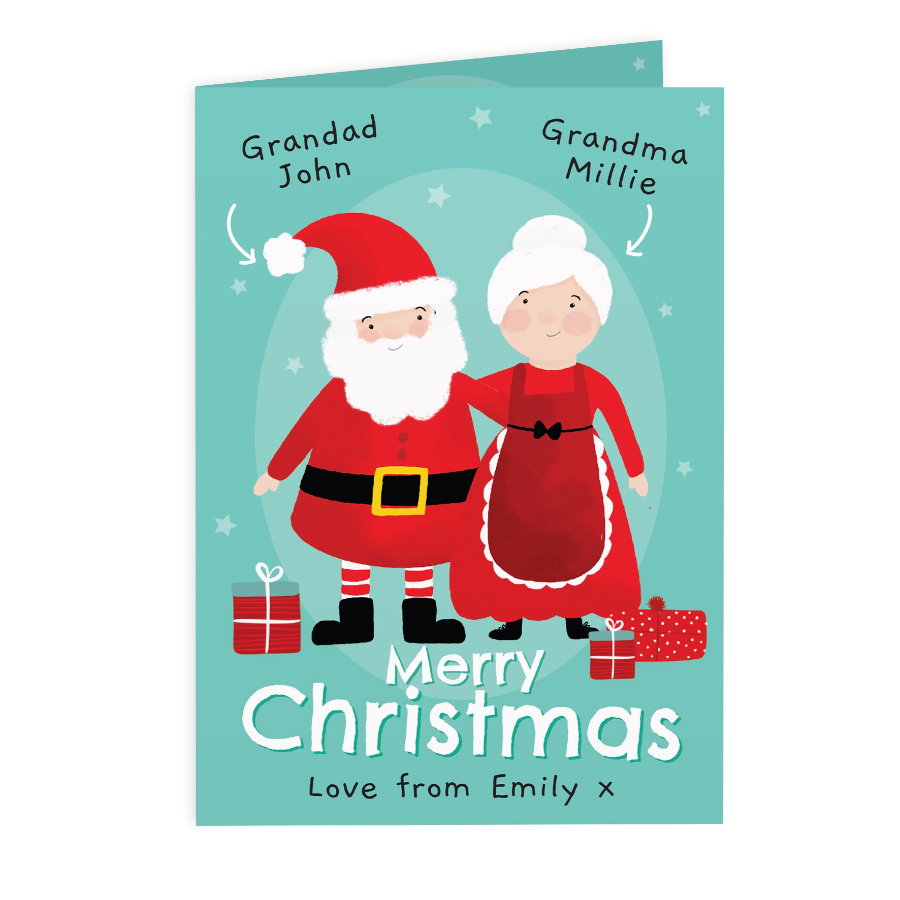 Personalised Mr & Mrs Claus Card - MK&JD Gifts