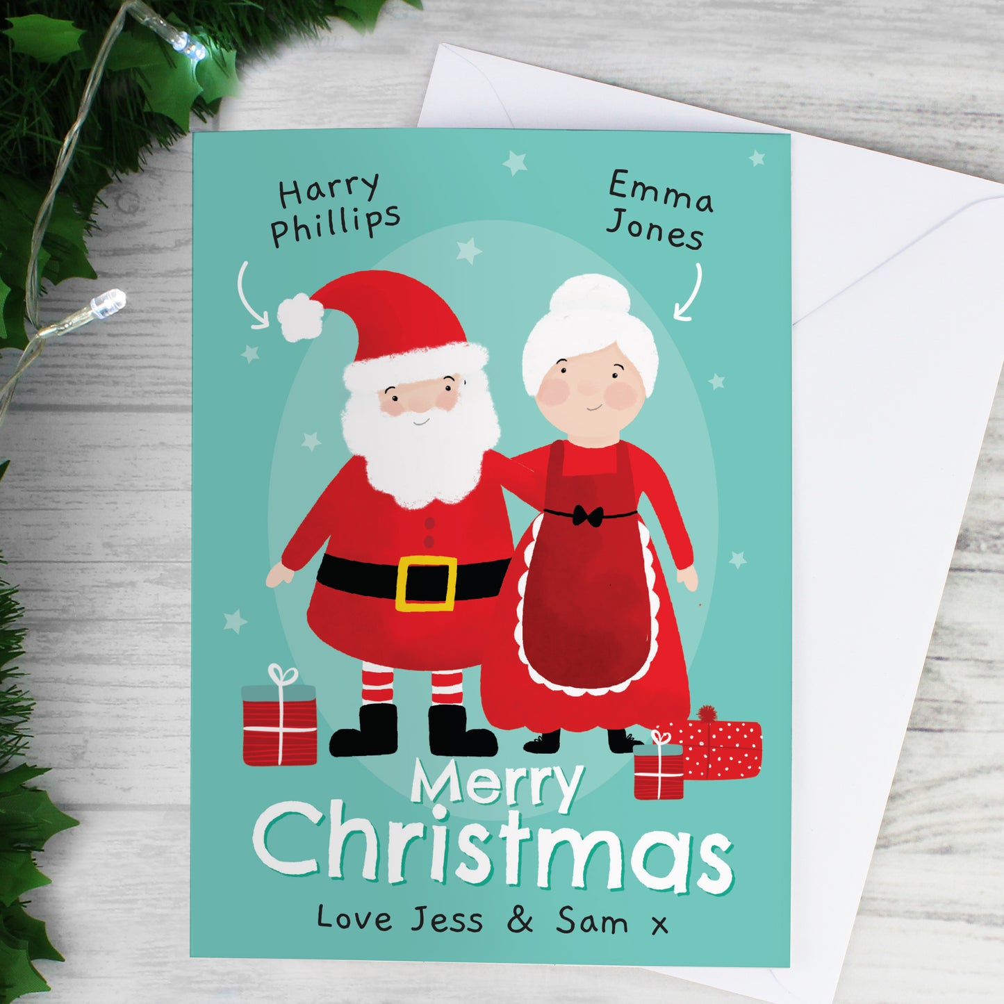 Personalised Mr & Mrs Claus Card - MK&JD Gifts