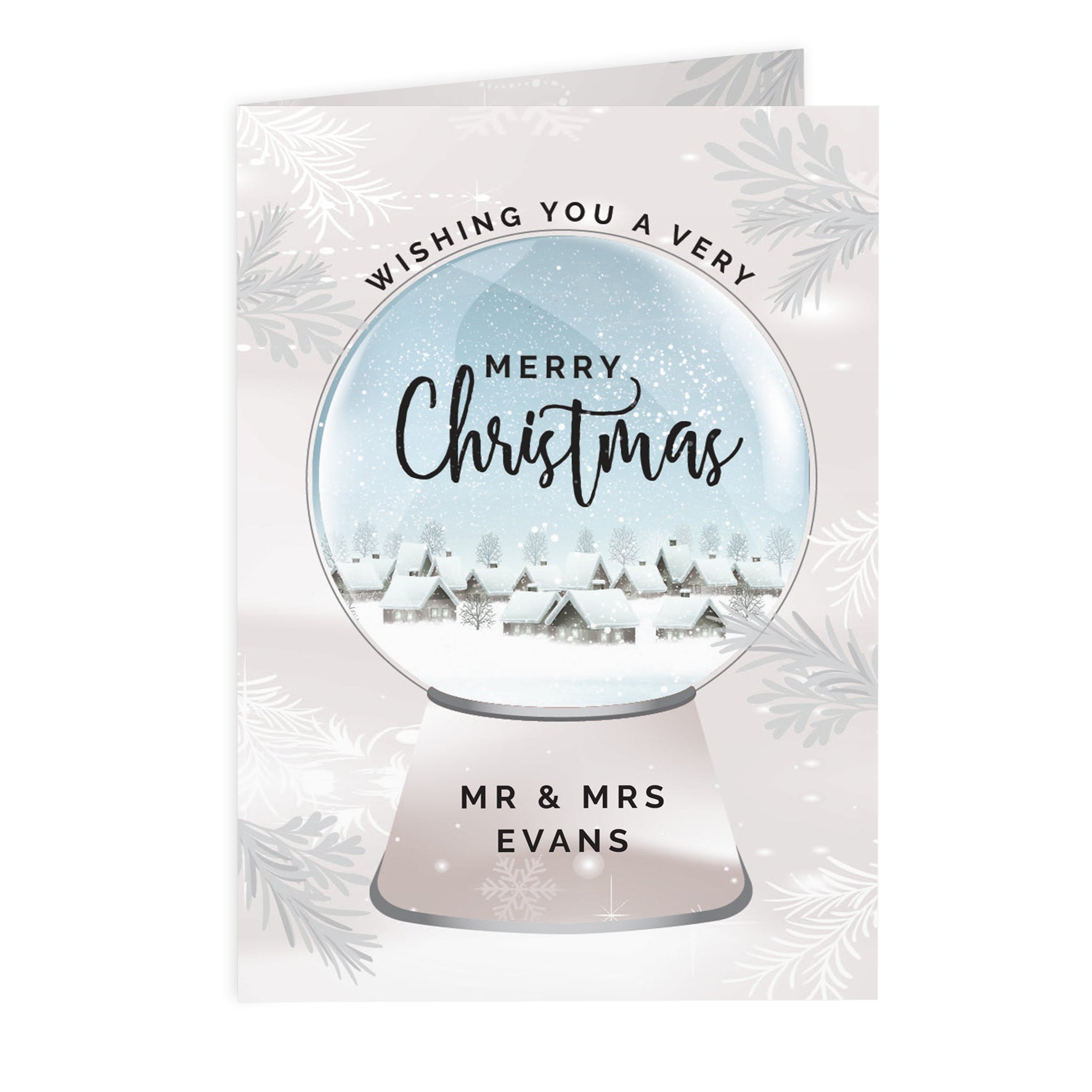 Personalised Christmas Snow Globe Card - MK&JD Gifts