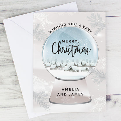 Personalised Christmas Snow Globe Card - MK&JD Gifts