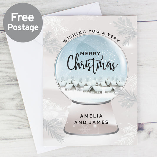 Personalised Christmas Snow Globe Card - MK&JD Gifts