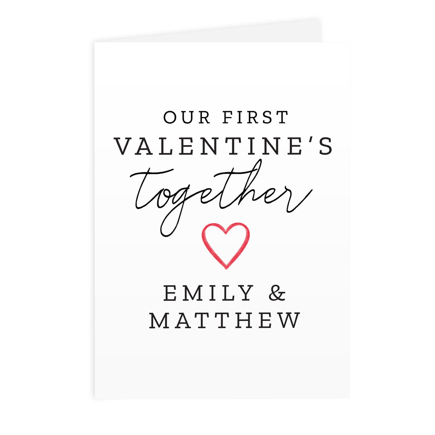 Personalised Our 1st Valentine's Day Card - MK&JD Gifts