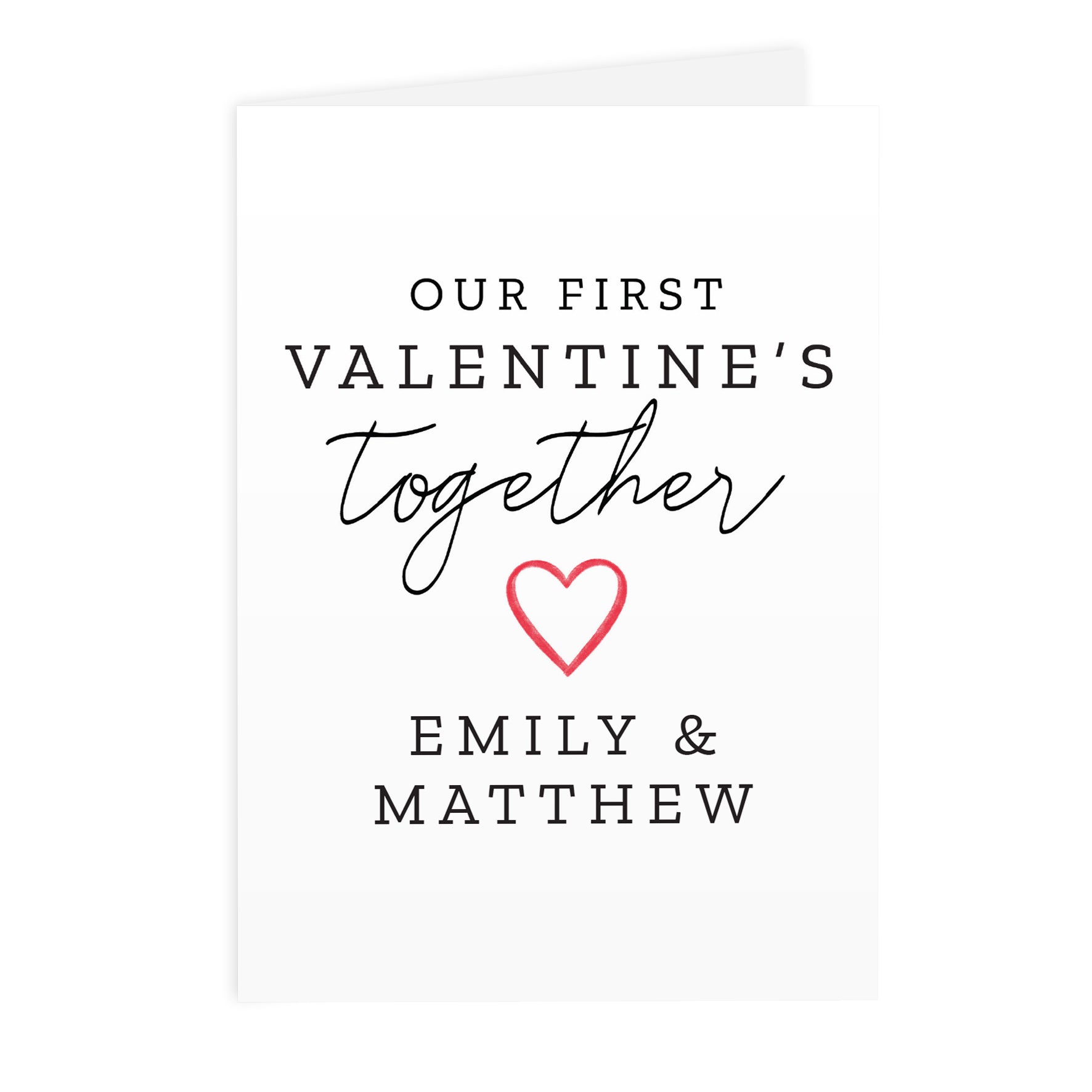 Personalised Our 1st Valentine's Day Card - MK&JD Gifts