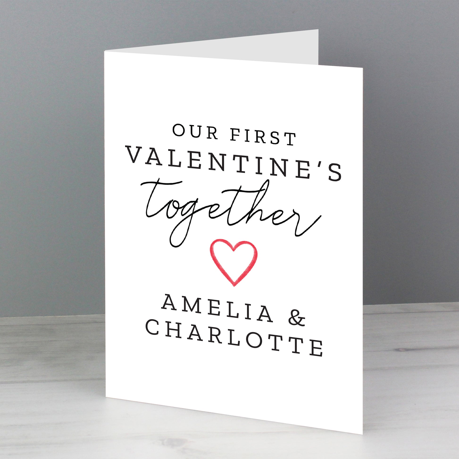 Personalised Our 1st Valentine's Day Card - MK&JD Gifts