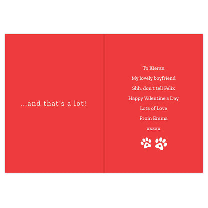 Personalised I love You More than the Cat Card - MK&JD Gifts