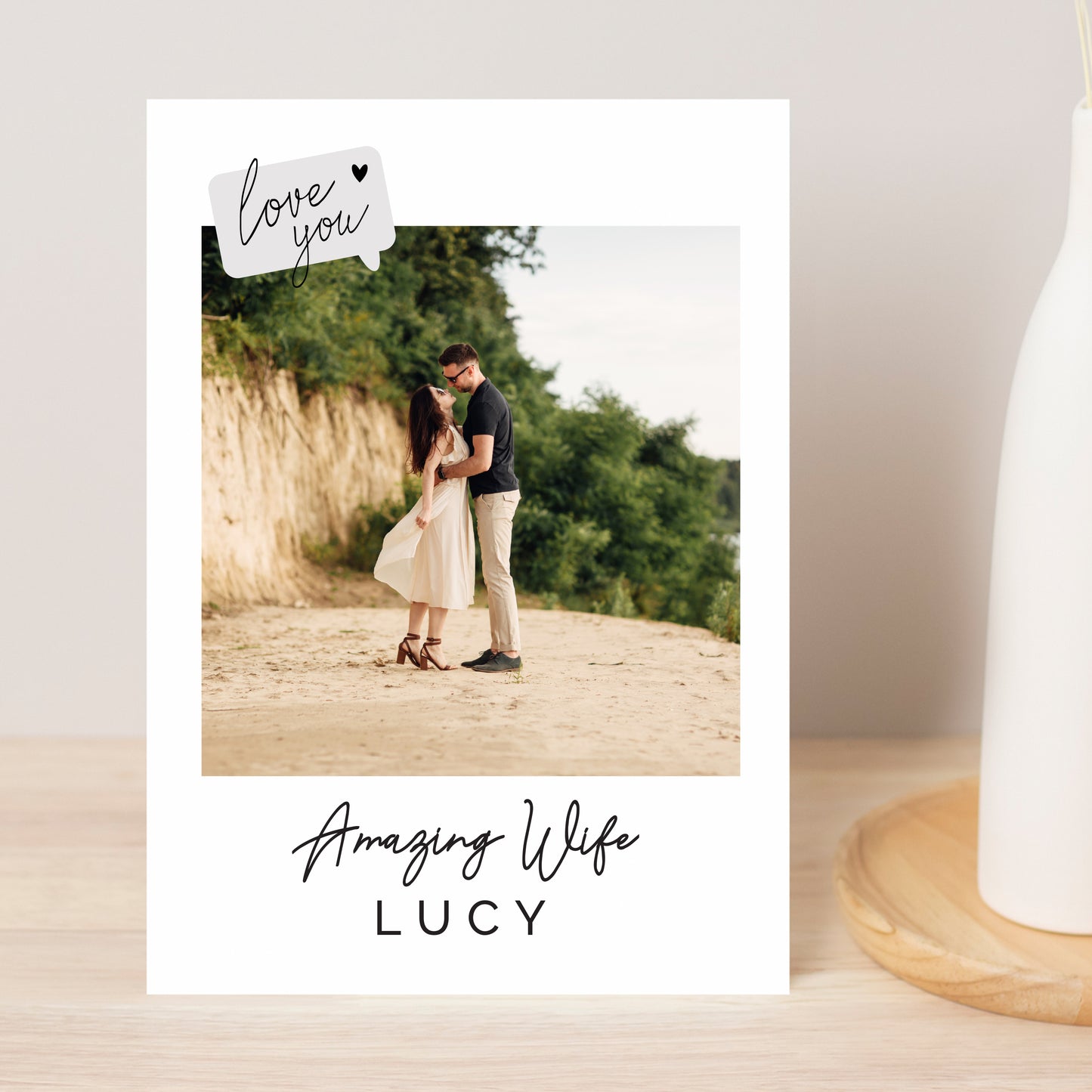 Personalised Love You Photo Upload Greeting Card - MK&JD Gifts