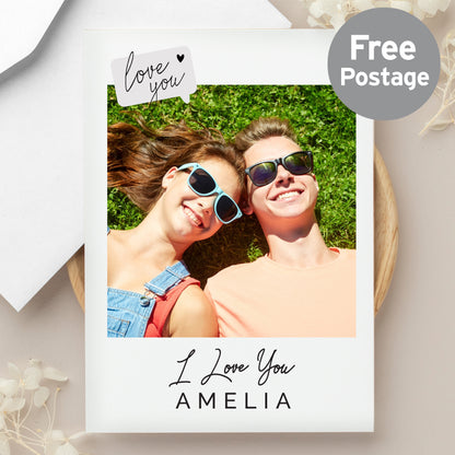 Personalised Love You Photo Upload Greeting Card - MK&JD Gifts