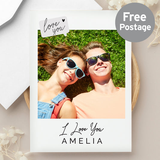 Personalised Love You Photo Upload Greeting Card - MK&JD Gifts