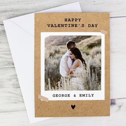 Personalised Rustic Polaroid Photo Upload Card - MK&JD Gifts