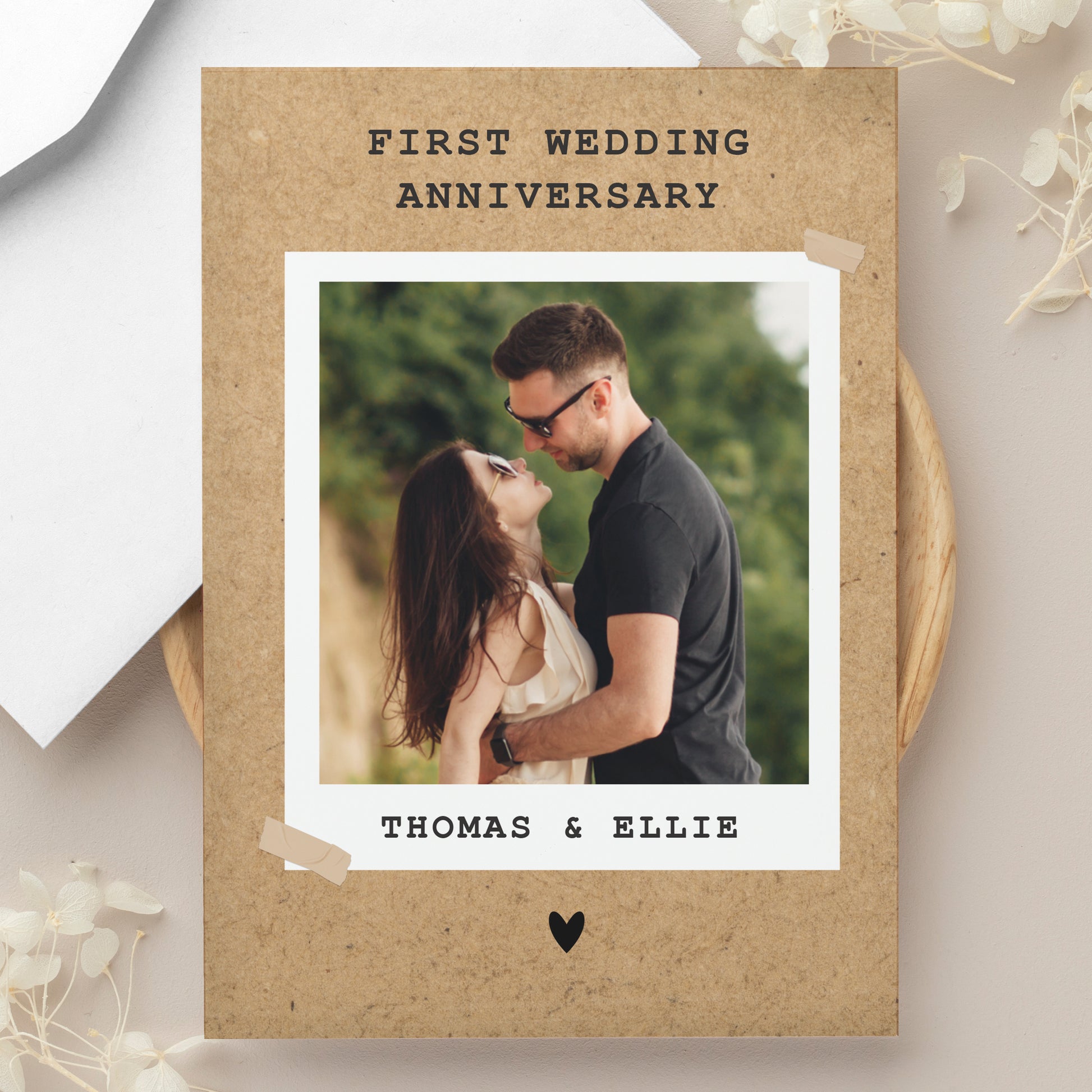 Personalised Rustic Polaroid Photo Upload Card - MK&JD Gifts