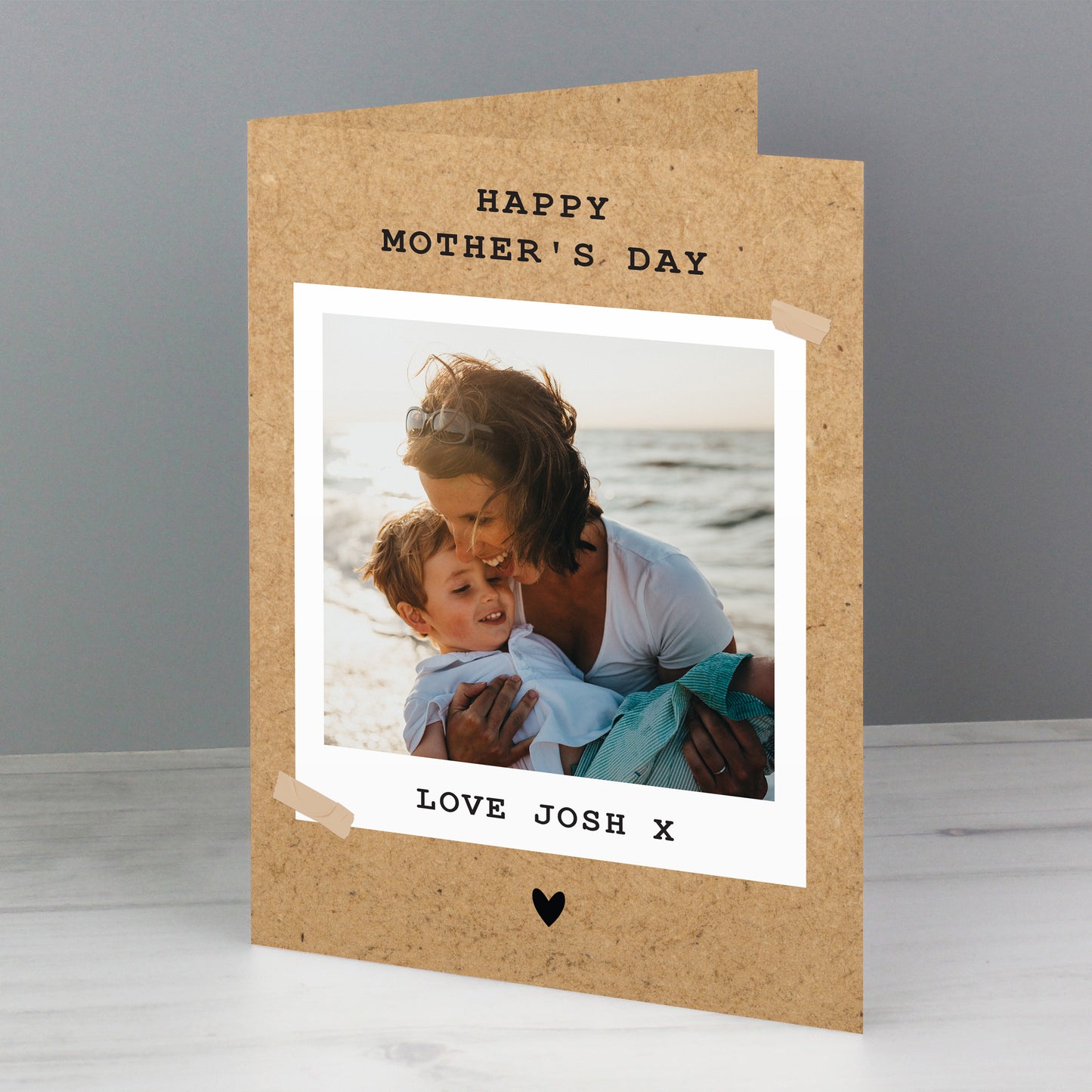 Personalised Rustic Polaroid Photo Upload Card - MK&JD Gifts