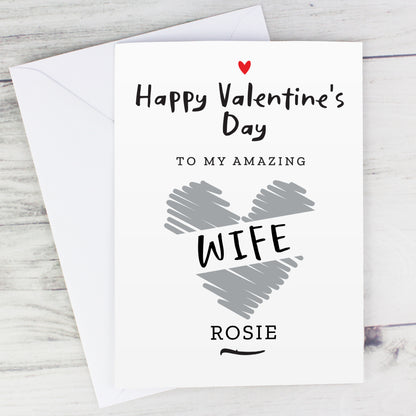 Personalised Happy Valentine's Day Card - MK&JD Gifts