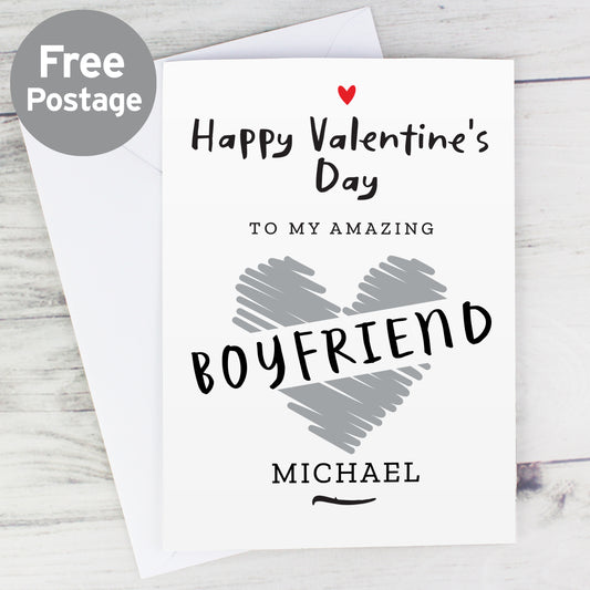 Personalised Happy Valentine's Day Card - MK&JD Gifts