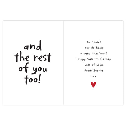 Personalised I Like Your Bum Card - MK&JD Gifts