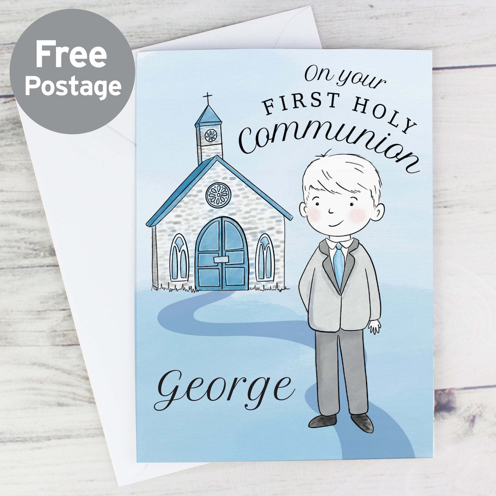 Personalised Boys First Holy Communion Card - MK&JD Gifts
