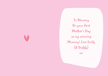 Personalised Happy First Mother's Day Card - MK&JD Gifts