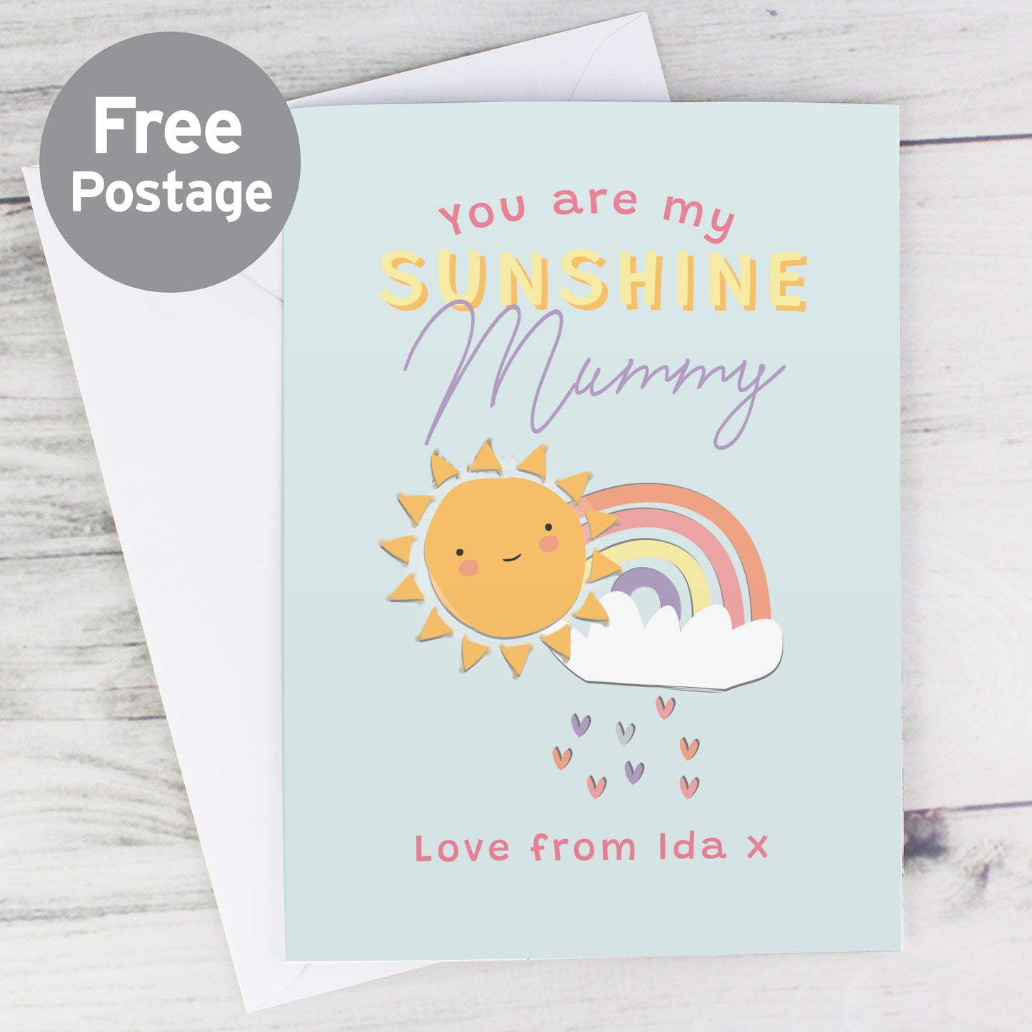 Personalised You Are My Sunshine Card