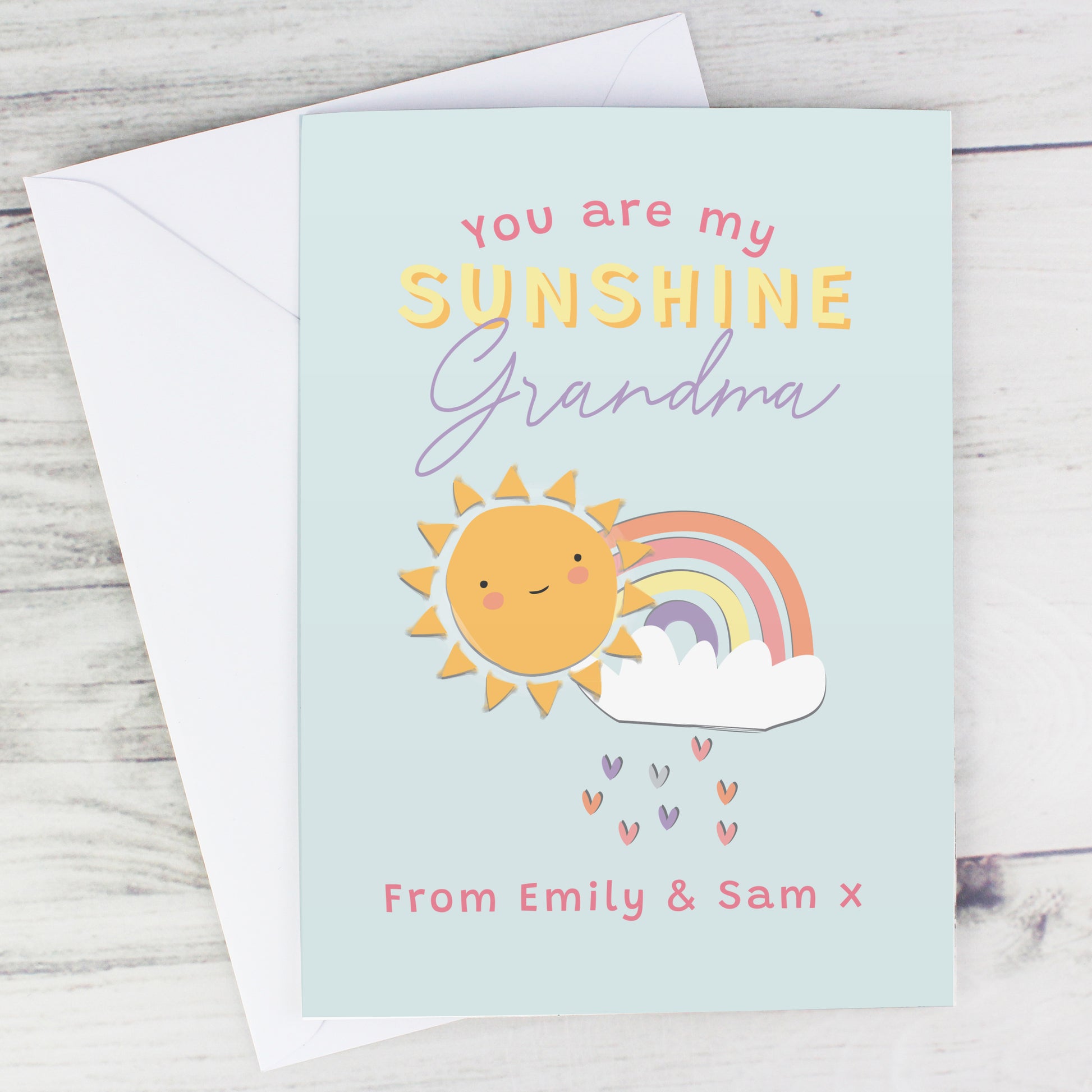 Personalised You Are My Sunshine Card - MK&JD Gifts