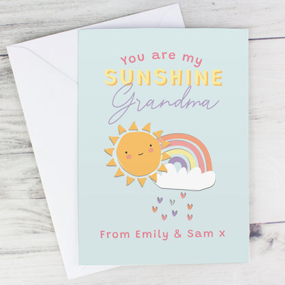 Personalised You Are My Sunshine Card - MK&JD Gifts
