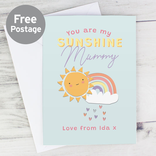 Personalised You Are My Sunshine Card - MK&JD Gifts