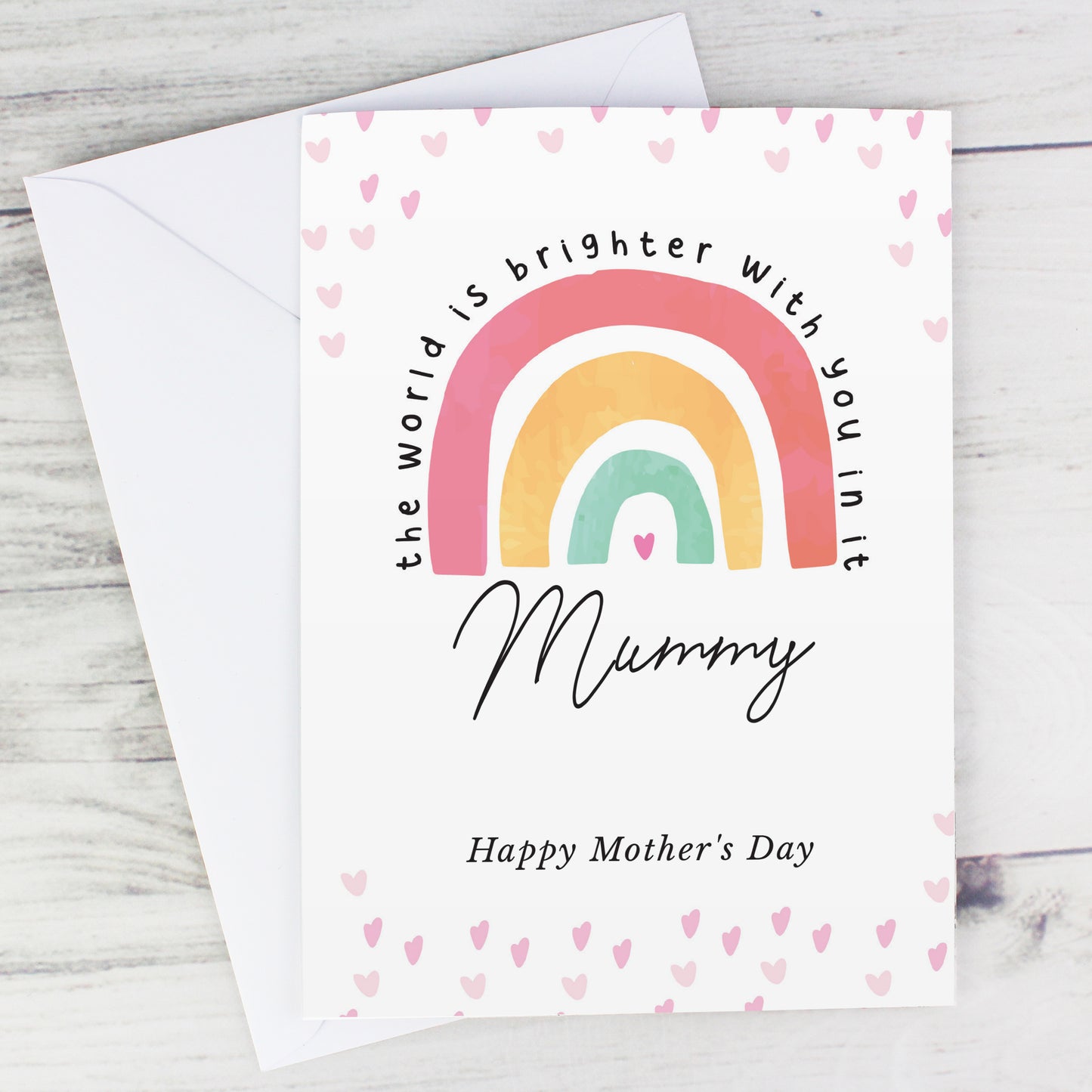 Personalised You Make The World Brighter Rainbow Card - MK&JD Gifts