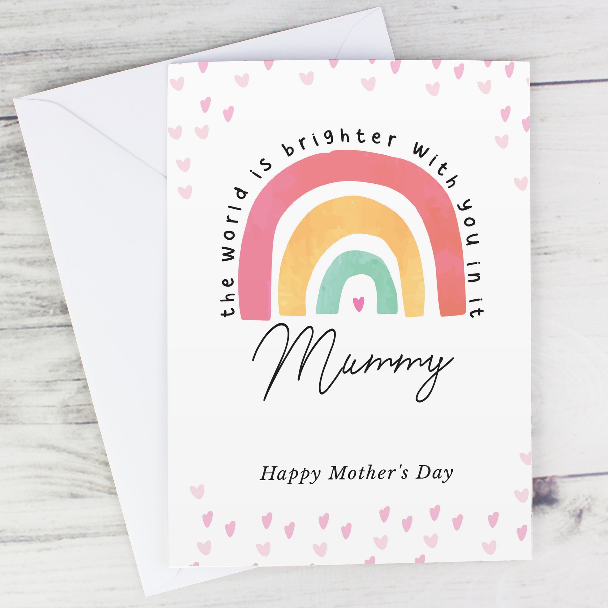 Personalised You Make The World Brighter Rainbow Card - MK&JD Gifts