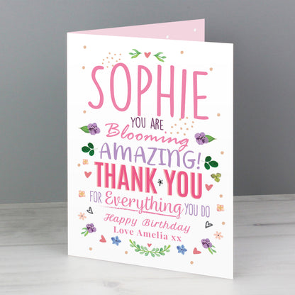 Personalised You Are Blooming Amazing Card - MK&JD Gifts