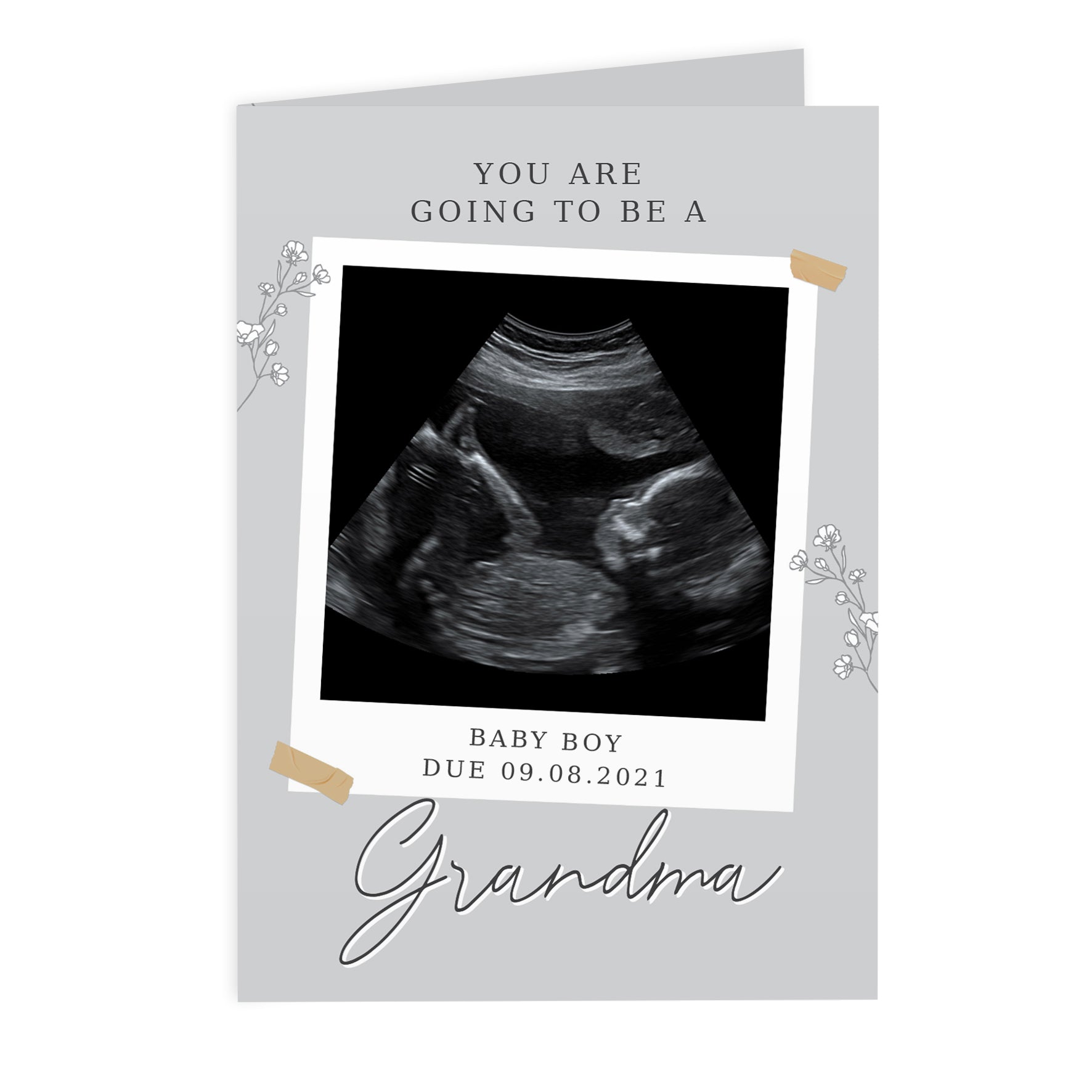 Personalised Grey Snapshot Photo Upload Greeting Card - MK&JD Gifts