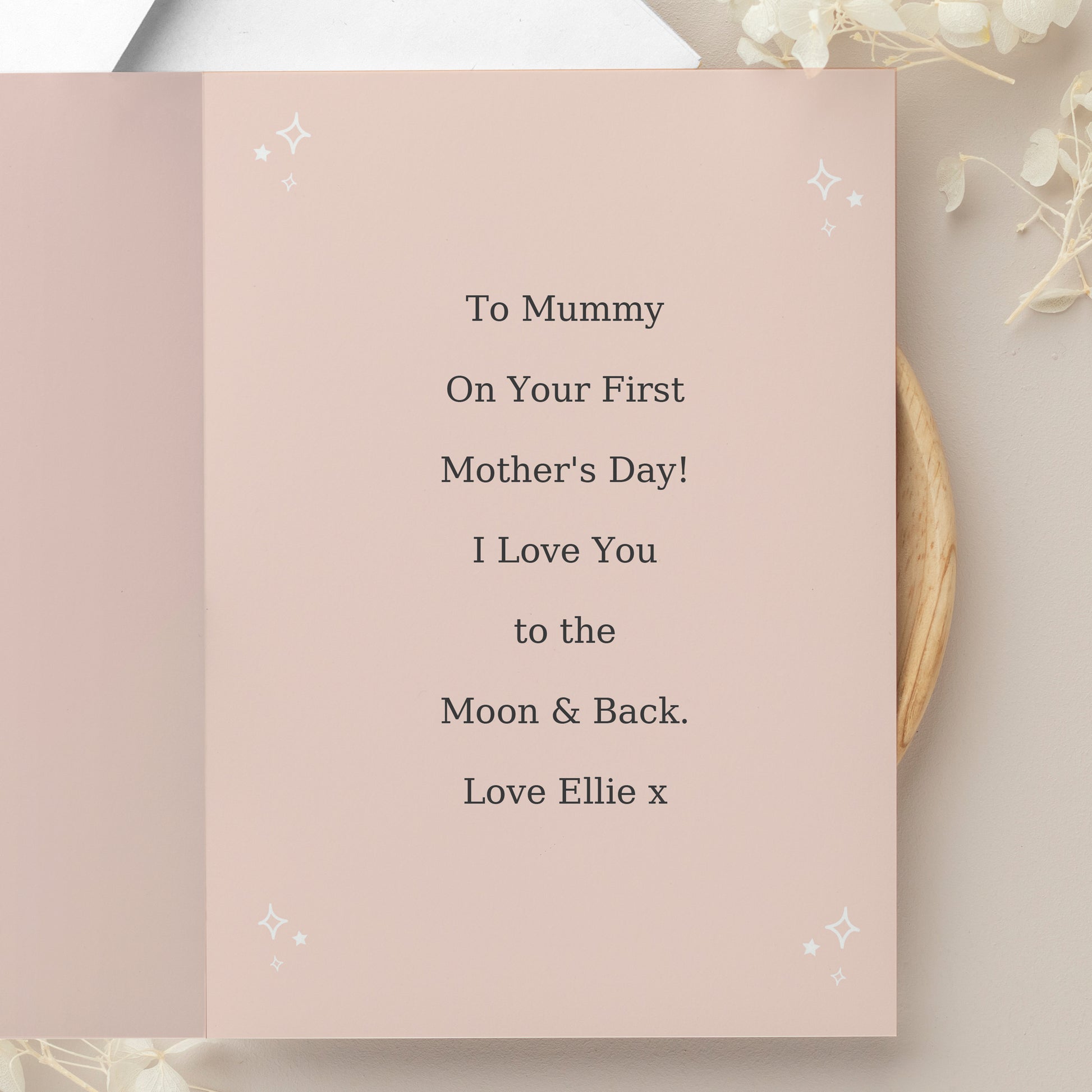 Personalised Pink Wreath Photo Upload Greeting Card - MK&JD Gifts