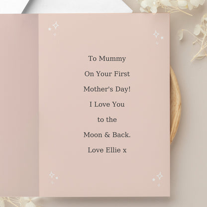 Personalised Pink Wreath Photo Upload Greeting Card - MK&JD Gifts