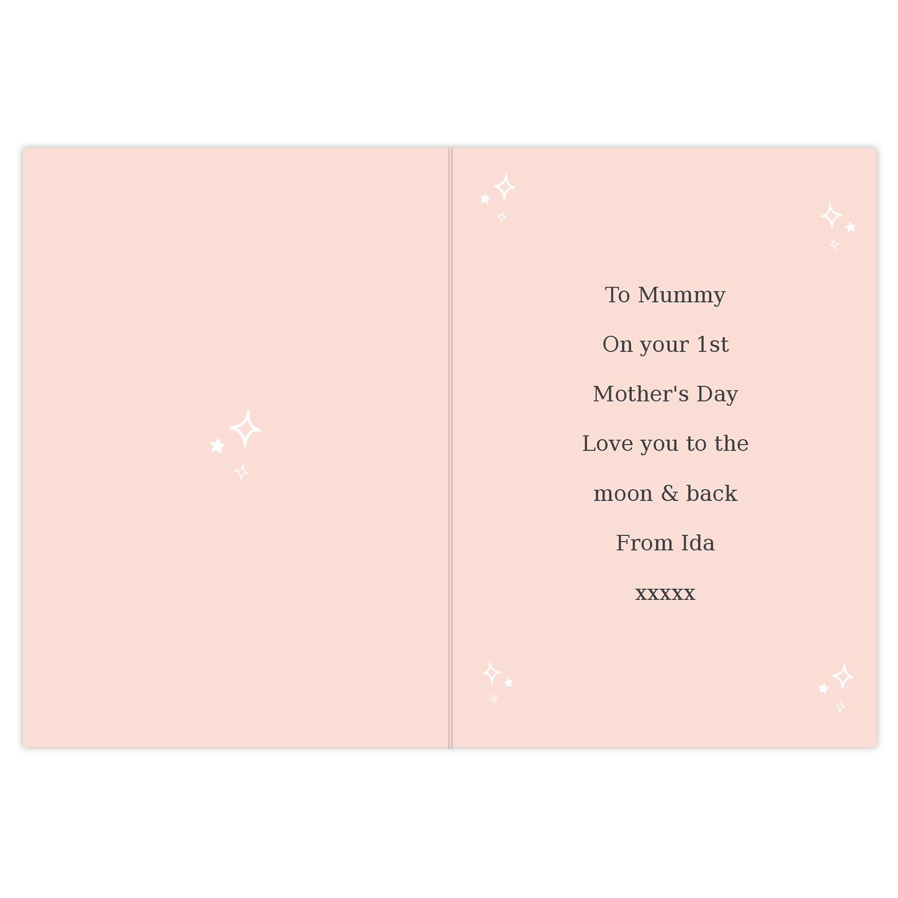 Personalised Pink Wreath Photo Upload Greeting Card - MK&JD Gifts