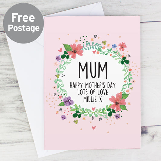 Personalised Floral Card - MK&JD Gifts