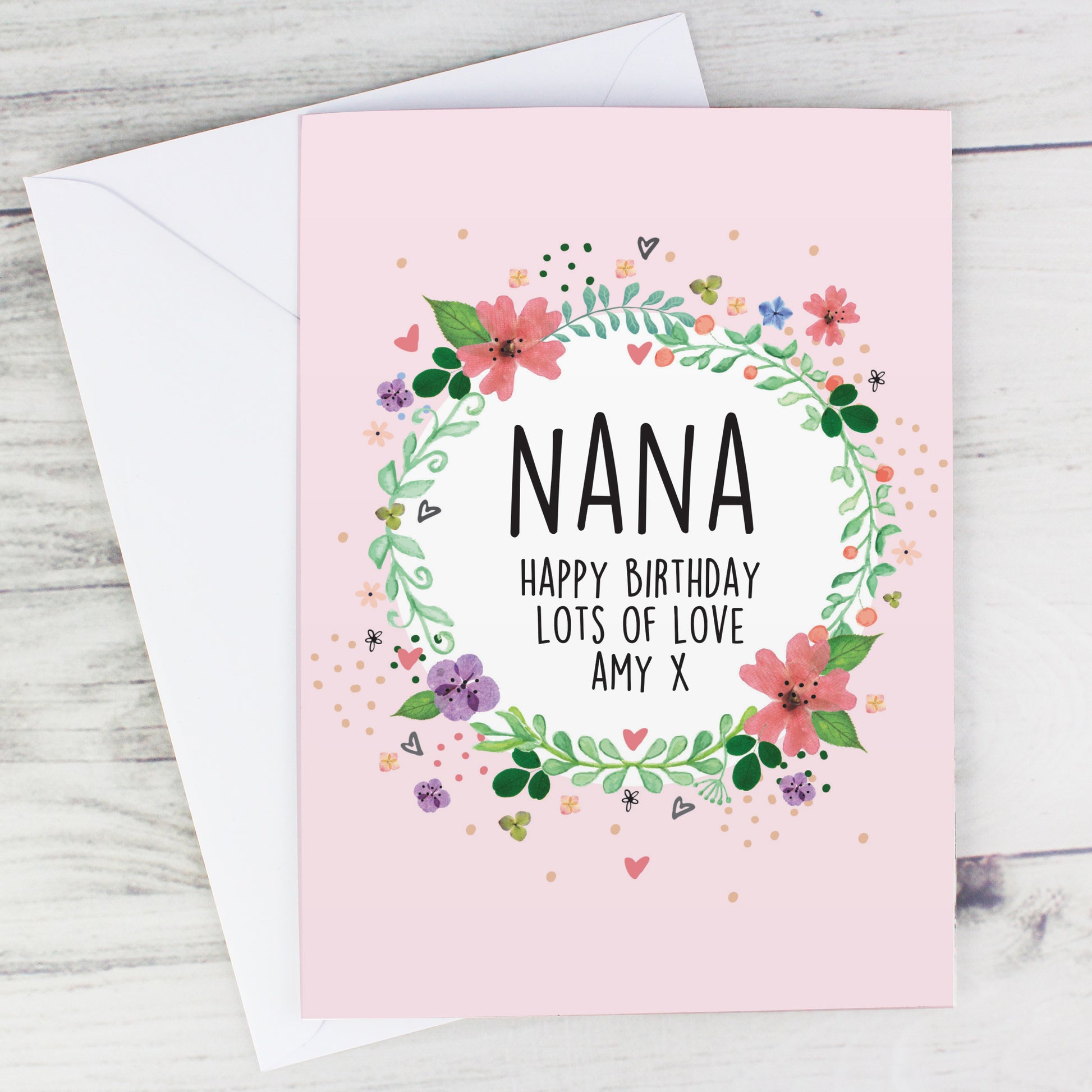 Personalised Floral Card - MK&JD Gifts